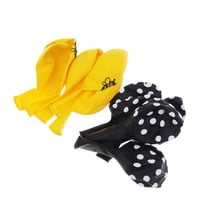 HINTRMENT 10Pcs Bee Balloons Latex Birthday Party Decoration Yellow Black 12 Inches