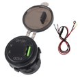 thumbnail image 1 of Car Digital Display Voltage Current Gauge Monitor Waterproof Fast Charger 23.6in CableRed DC12-24V, 1 of 5