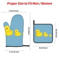 thumbnail image 2 of Naloa Cute Ducky Oven Mitts and Pot Holders 4 pcs Set, Cooking Baking Grilling Kitchen Oven Glove for Cooking, 2 of 6