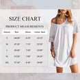 thumbnail image 6 of SWQZVT Womens Sleep Shirts V Neck Nightgown Oversized T Shirt Nightshirt Short Sleeve Cotton Sleepwear Lounge Dress, 6 of 8