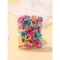 thumbnail image 5 of 100 unids/set bandas elásticas para el cabello accesorios para el cabello para niñas Mini diadema de nailon colorida soporte para cola de caballo para niños adornos de regalo, 5 of 5