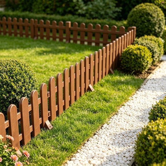 Garden Fence Decorative Edging Plastic Border Easy Assembly for Flower Beds Lawns Pathways Patios Landscaping