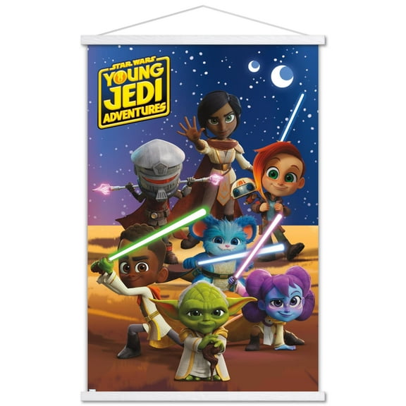 Star Wars: Young Jedi Adventures - Group Wall Poster with Magnetic Frame, 22.375" x 34"