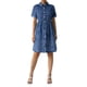 thumbnail image 5 of lucakuins Mujer Verano Denim Vestido Solapa Manga Corta Botones Casual Vestido Lucakuins S-XL, 5 of 6