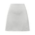 thumbnail image 4 of Ladies Satin Silk High Waist Mini Skirt - Hip Zipper, Polyester, Casual Summer Beachwear, S-XL Sizes, 4 of 5