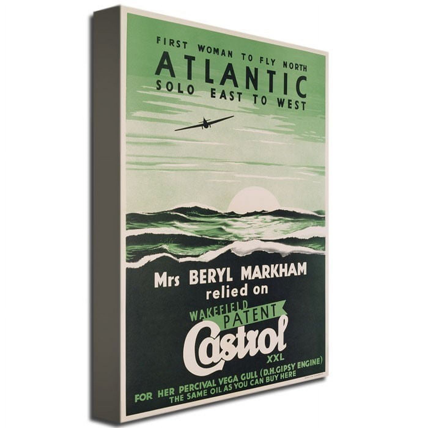 Trademark Art "Castrol Oil, 1938" Canvas Wall Art