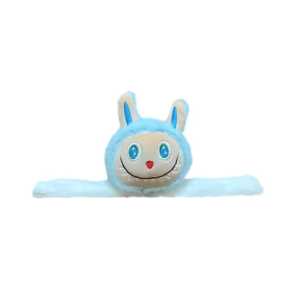 muñecas de peluche de macarrones emocionantes de los monstruos Labubu de Pop Mart Juguete de muñeca de peluche, regalo para muñeca de trapo que hace ruido al caminar y es