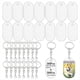 thumbnail image 1 of Piezas metálicas en blanco para llaveros de sublimación, venta al por mayor de piezas en blanco para llaveros de sublimación, adorno de doble cara, 30 unidades., 1 of 4