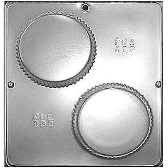 Candy Molds N More 2-Cavity Peanut Butter Cup Plastic Chocolate Candy Mold, Non-Stick