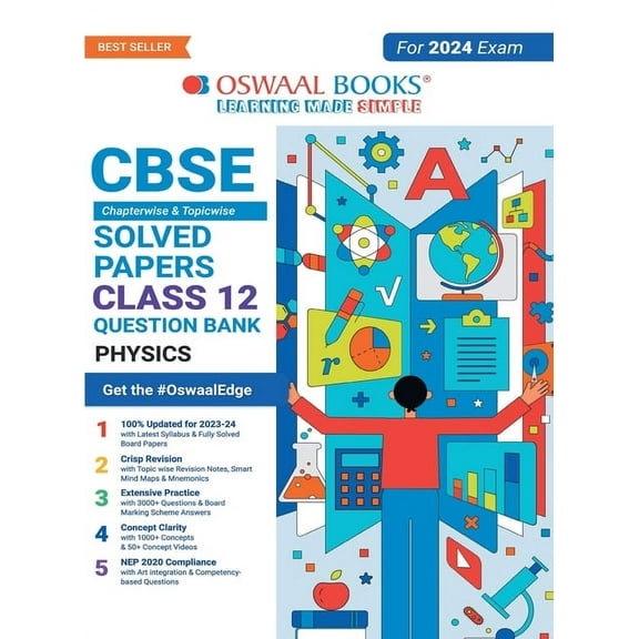 Oswaal CBSE Chapterwise & Topicwise Question Bank Class 12 Physics Book (For 2023-24 Exam), (Paperback)