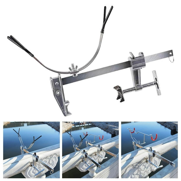 Dynwaveca Metal Bridge Fishing Rod Holder Fishing Pole Bracket Support Non Slip Rack Tool - 23x4cm Other 23x4cm