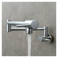 thumbnail image 1 of Brass Chrome Kitchen Faucet Dual Handle Kitchen Tap Wall Mounted Folding Double Handle Single Cold Water Tap ,bar Laundry RV Farmhouse, 1 of 5