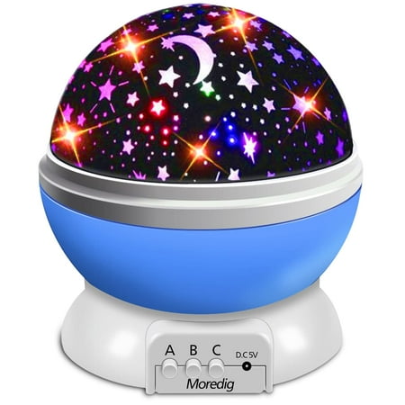 

Moredig Kids Night Light Projector 360° Rotating Starry Night Light Projector for Baby Ocean Projector Night Light for Kids Bedroom Decoration- White