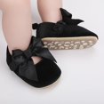 thumbnail image 2 of Baby Girl Mary Jane Flats Lace Bow Non-Slip Soft Sole Newborn First Walker Wedding Princess Party Dress Shoes, 2 of 6