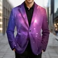 thumbnail image 2 of oqasdz Mens Suit Jacket Corduroy Jacket Unique Starry Sky Print Fashion Modern Gentleman Stretch Slim Fit Dress Coat Party Evening Wedding Prom, 2 of 4