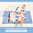 thumbnail image 5 of 2 Pack Pencil Bag 9.84x6.1 Inch 3-Ring Page Turning Folder Zipper Pencil Case Pencil Bag Page Turning File BagColoured Balloon, 5 of 6