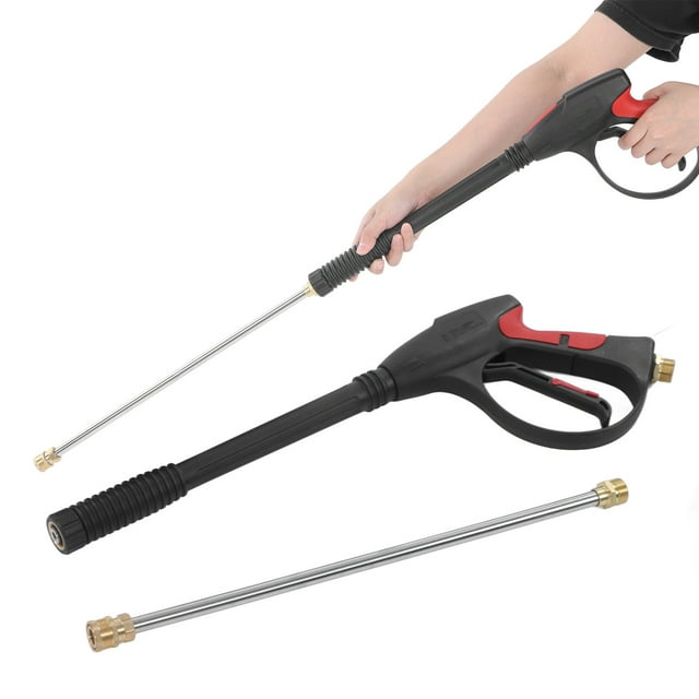 Nettoyeur Haute Pression, Kit de Nettoyeur Haute Pression Portable Résistant aux Impacts avec Verrou de Gâchette de Sécurité et Rallonge pour Voiture