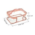 thumbnail image 2 of Uxcell 8.3"x5.9"x3.5" Clear Toiletry Makeup Cosmetic Bag with Zipper Handle, Pink, 2 of 5