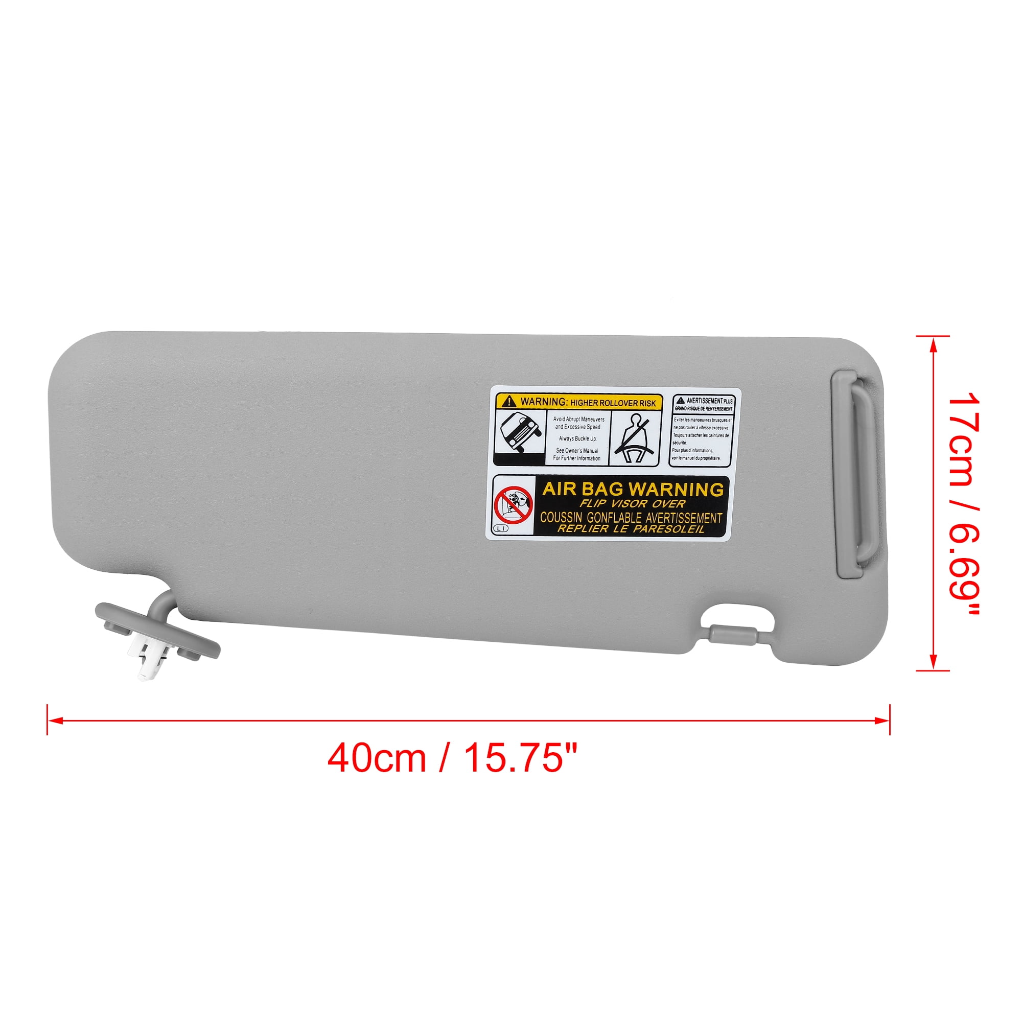 Unique Bargains Car Sun Visor with Mirror Left Driver Side Fit for Toyota Highlander Gray
