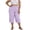 Purple, variant on Aboser Womens Capri Pants Plus Size Wide Leg Capris Summer Casual Elastic High Waisted Lounge Pants Loose Fit Plain Trousers with Pockets