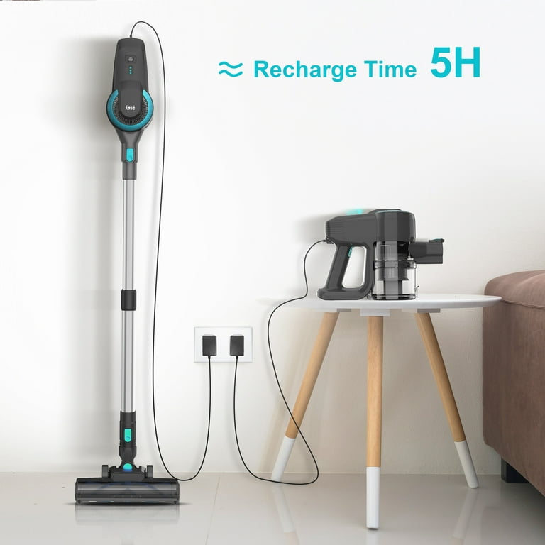 INSE Cordless Vacuum Cleaner,6 in 1 Powerful Stick Handheld Vacuum with  2200mAh Rechargeable Battery,20Kpa Vacuum Cleaner,40min Runtime,Lightweight