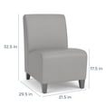 thumbnail image 3 of Lesro Chaise d'Invité Sans Accoudoirs de Réception en Gris, 3 of 5