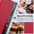 thumbnail image 6 of Phone Case for Samsung Galaxy S23 Plus Case, Smart Clear View Luxury Slim Mirror for S23 Plus Case with Kickstand, Leather Hard PC Flip Shockproof Protective Cover Samsung S23 5G Plus Case, 6 of 14