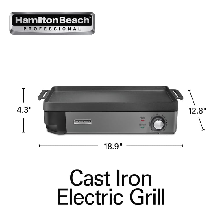 Hamilton Beach Professional Cast Iron Electric Grill photo 8