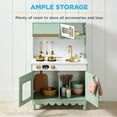 thumbnail image 3 of Best Choice Products Wooden Cottage Kids Pretend Play Kitchen with 5 Accessories and Toy Storage - Cream, 3 of 10