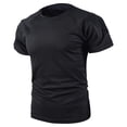 thumbnail image 5 of PNTUTB Men's Casual Solid Color Short Sleeve Crew Neck Sports Training Comfortable Tops with Zipper Pocket, 5 of 6