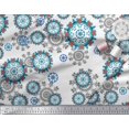 thumbnail image 2 of Soimoi Silk Fabric Snowflake & Damask Ethnic Print Fabric by the Yard 42 Inch Wide, 2 of 2