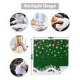thumbnail image 5 of Christmas Green Cloth Napkins Set of 4, Winter White Snowflake Xmas Balls Washable Reusable Dinner Cocktail Napkin for Kitchen Party Wedding Banquet Holiday Baby Shower Table Decor, 5 of 7