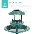 thumbnail image 4 of Best Choice Products Solar Outdoor Bird Bath Pedestal Fountain Garden Decoration w/ Fillable Planter Base - Green, 4 of 9