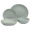 thumbnail image 2 of Gibson Elite Zion Mist 16 Piece Stoneware Reactive Glaze (Service for 4) Ceramic Plates and Bowls Modern Organic Dinnerware Set - Blue, 2 of 15