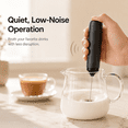 thumbnail image 6 of Rechargeable Electric Milk Frother, Handheld Foam Maker with 304 Stainless Steel Whisk, 500mAh USB-C Milk Foamer Mixer for Coffee, Latte, Cappuccino, Matcha, Black, 6 of 7
