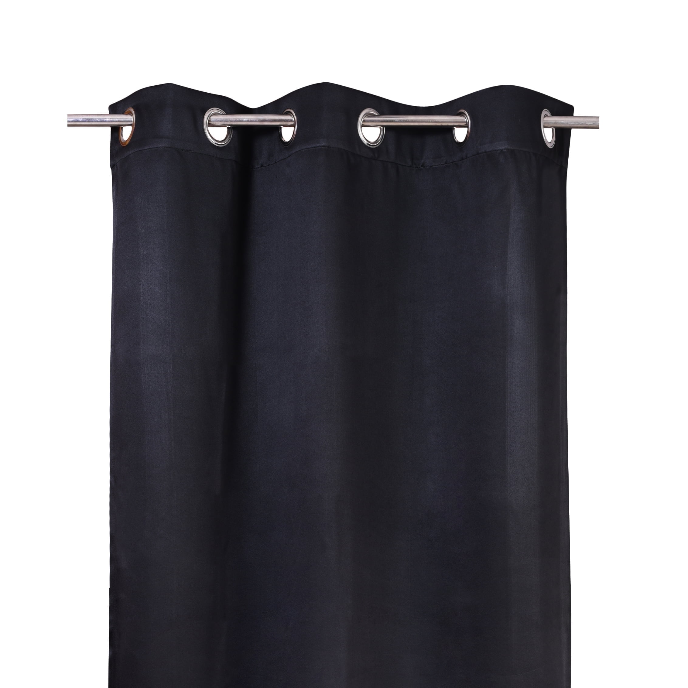 Triangle Weavers Windows Blackout Curtains 100% Polyester, Set of 2, Black color, 38"W x 45"L