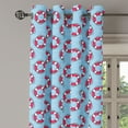 thumbnail image 2 of Ambesonne Aqua Blue Grommet Curtain, Ocean Swimming, 50" x 120", Pale Blue Pink White, 2 of 6