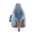 thumbnail image 3 of Journee Womens Crystol Slip On Low Stiletto Pointed Toe Evening Pumps, Widths Available, 3 of 10