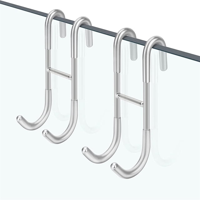 2 ganchos para puerta de ducha, ganchos para toalla para puerta de ducha de cristal sin marco de baño, ganchos para ducha LYD Gancho, gancho pegajoso