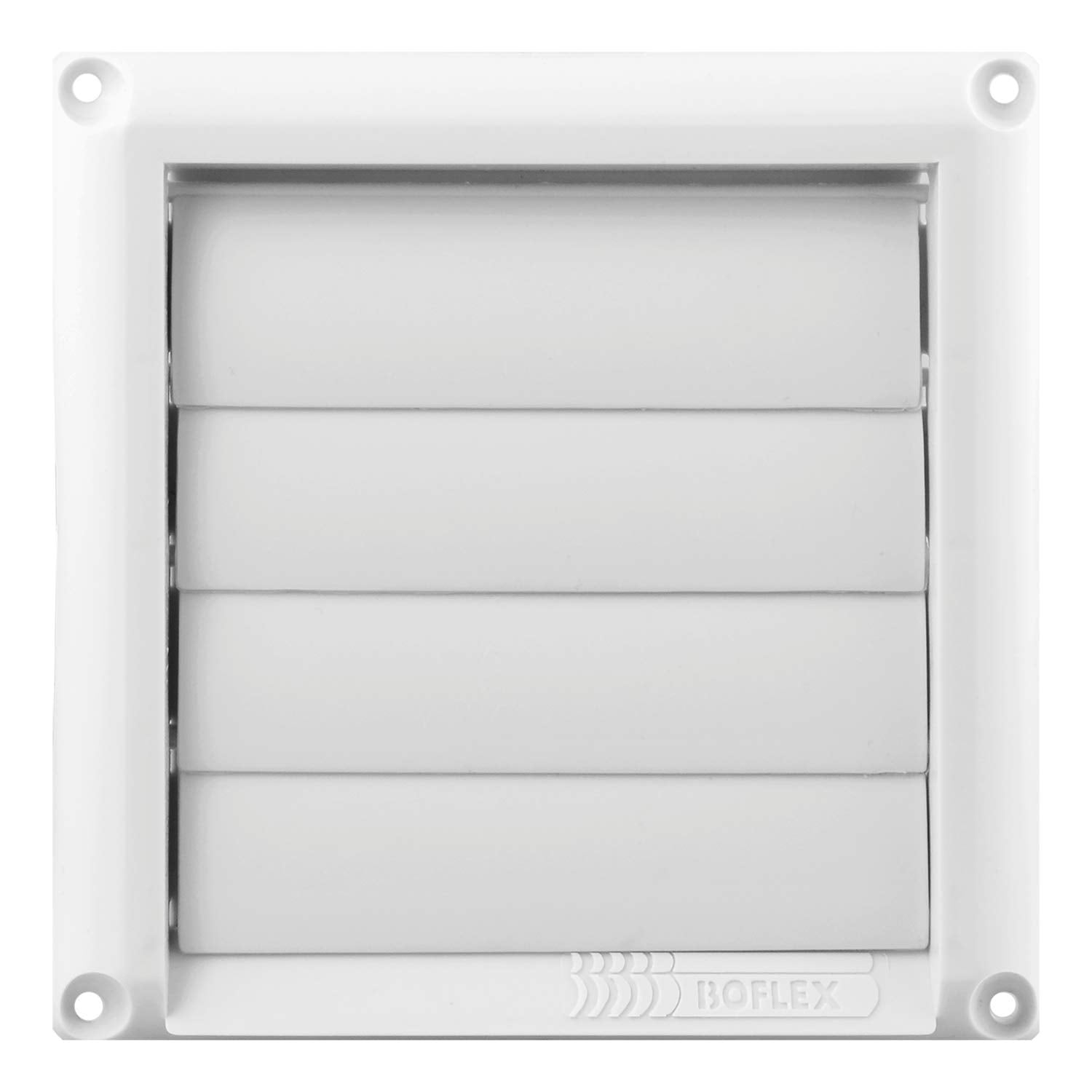 GT-4W Imperial 4 Louvered Vent Hood with Galvanized Mounting Pipe White