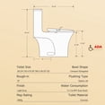 thumbnail image 6 of Dual-Flush One Piece Toilet,1.1/1.60 GPF Water-Saving Elongated Comfort Height Floor Mounted Toilet,Soft Closing Seat,LIGHT GREY, 6 of 7