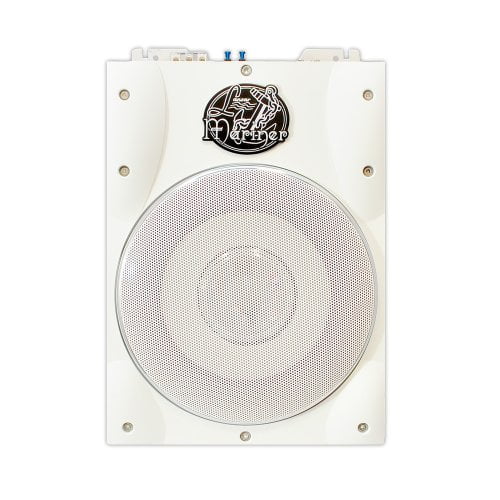 Lanzar Waterproof 1000W Slim Marine Subwoofer, 3 in, White