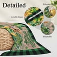 thumbnail image 2 of St Patricks Day Pillow Covers, Linen Long Throw Pillow Case, Watercolor Dogs Green Shamrock Wood Grain Holiday Pillow Protector Decorative Cushion Cover for Living Room/Bedroom 20" x 26", 2 of 8