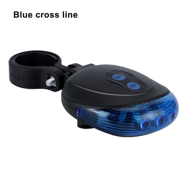 Bike Tail Light LED Adjustable Bicycle Warning Light Cycling Bicycle Taillight Bike Warning Bike Rear Taillight, Blue Crossed Light