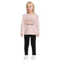 thumbnail image 2 of Garanimals Toddler Girl Ruffled Long Sleeve Graphic T-Shirt, Sizes 18M-2T, 2 of 5