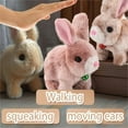thumbnail image 2 of Guvpev Easter Bunby - My Realistic Bunny Toys, Jumping & Twitching & Shaking Ear, Handmade Interactive Bunny Stuffed Animal for Kids, Easter Basket Stuffers Gifts for Boys and Girls, 2 of 8