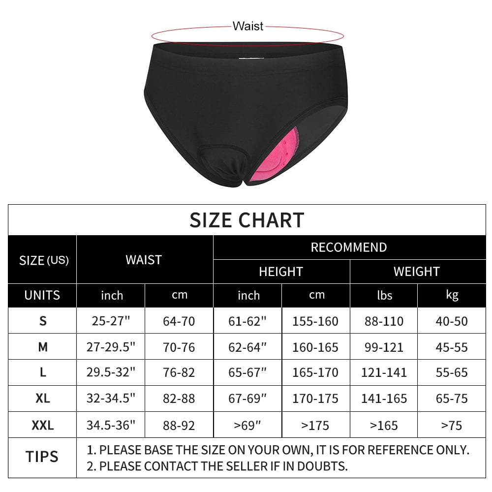 WOSAWE Tight Baggy Cycling Shorts Women Bicycle Triangle Underwear Padded  Breathable Anti-sweat MTB Bike Base Layer Briefs Color: BL109-Z, Size: EU M  (ASIA L)