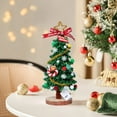 thumbnail image 4 of Christmas Tree With Light 8.27inch Artificial Christmas Trees Wooden 3D Christmas Tree Craft DIY Wooden Christmas Art and Craft Gift Christmas Tree Assembly for Christmas Tabletop Decor Party, 4 of 9