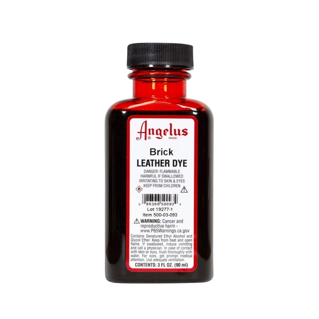 Tinte para Cuero Angelus Color Ladrillo 90 ml a Base de Alcohol