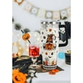 thumbnail image 2 of Halloween Tumbler with Handle 40 oz Gnomes Bats Pumpkin Ghost Coffee Travel Mug Stainless Steel Goth Spider Web Insulated Cups Cute Halloween Decor Gifts, 2 of 6